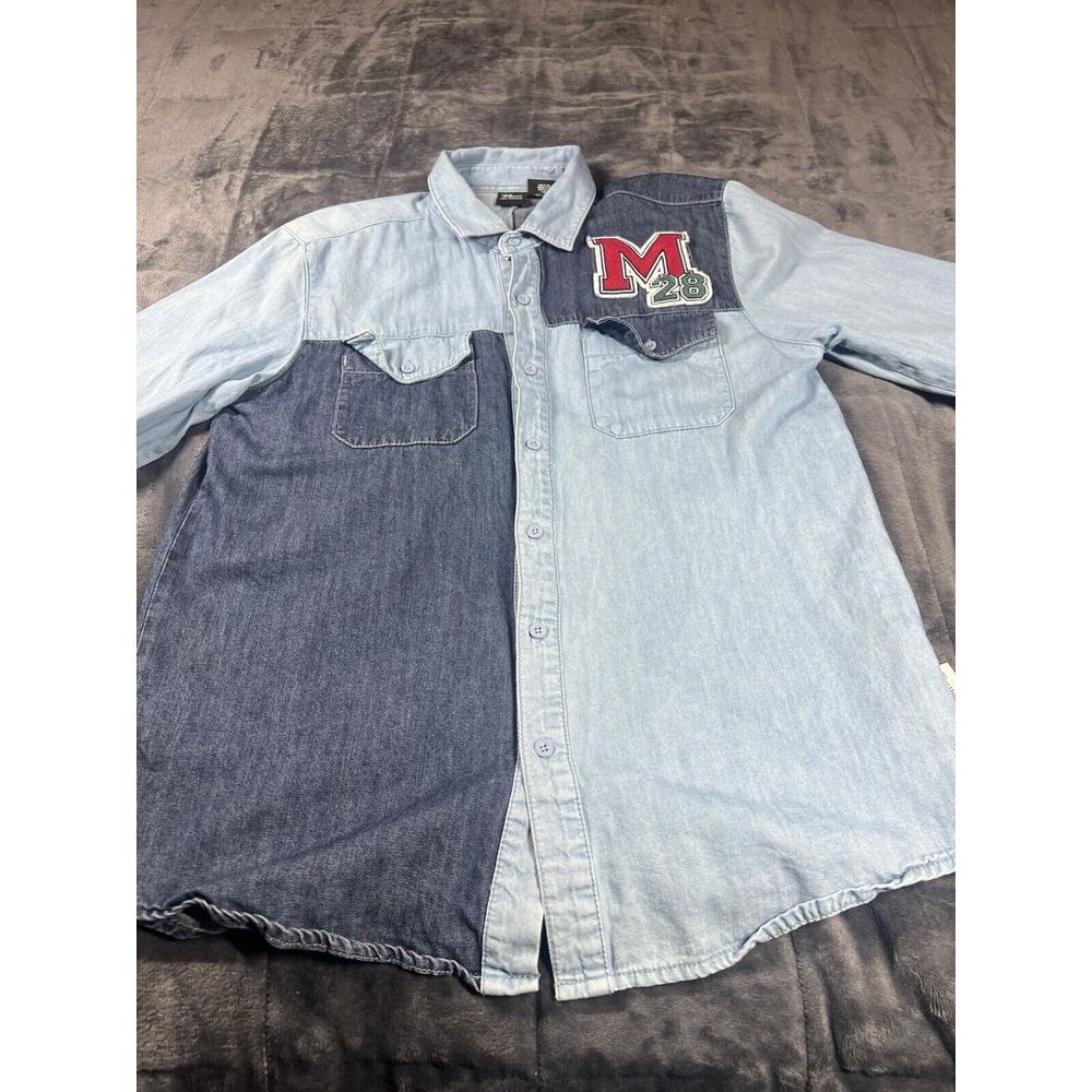 Mickey Mouse Denim Disney Button Shirt blue Size S